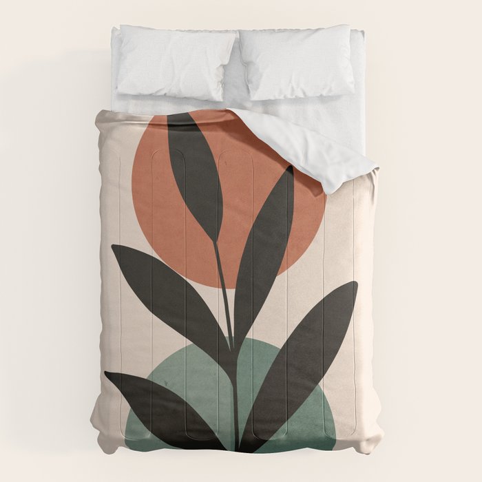 Abstract Art Tropical Leaf 16 Comforter Gallery Image 1