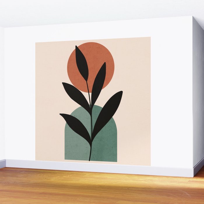 Abstract Art Tropical Leaf 16 Wall Mural Gallery Image 2