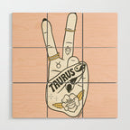 TAURUS (PEACE SIGN COLLECTION) Wood Wall Art Gallery Image 1