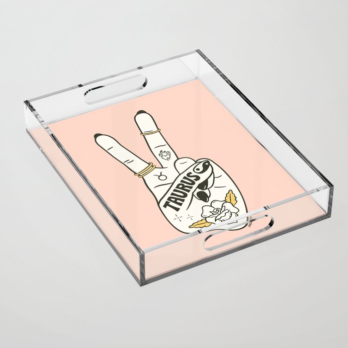 TAURUS (PEACE SIGN COLLECTION) Acrylic Tray Gallery Image 1
