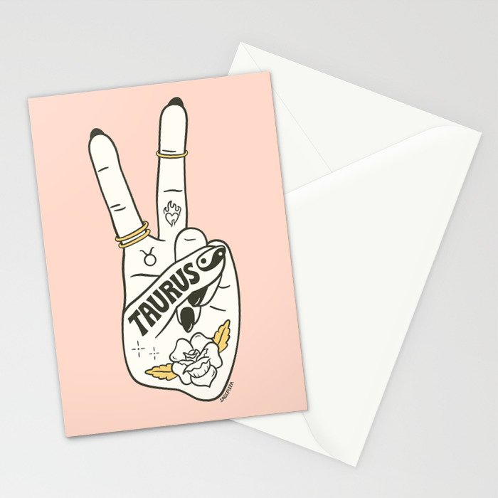 TAURUS (PEACE SIGN COLLECTION) Stationery Card Gallery Image 2