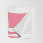 Mid Century Modern Abstract Lounge Pattern in Pink and White Throw Blanket Gallery Image 3