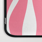 Mid Century Modern Abstract Lounge Pattern in Pink and White Laptop Sleeve Gallery Image 3