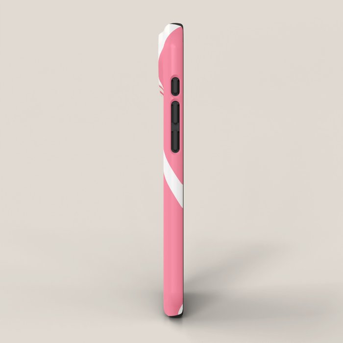 Mid Century Modern Abstract Lounge Pattern in Pink and White iPhone Case Gallery Image 2