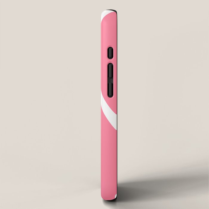 Mid Century Modern Abstract Lounge Pattern in Pink and White iPhone Case Gallery Image 2