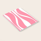 Mid Century Modern Abstract Lounge Pattern in Pink and White Notebook Gallery Image 3
