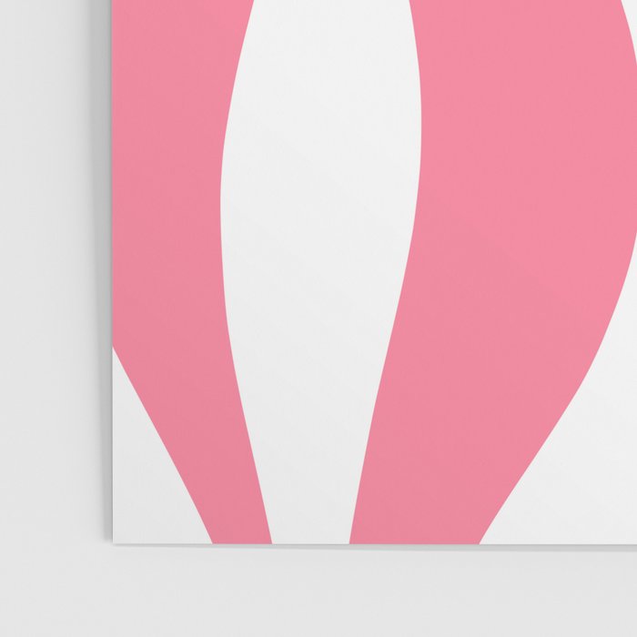 Mid Century Modern Abstract Lounge Pattern in Pink and White Poster Gallery Image 3