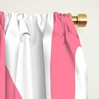 Mid Century Modern Abstract Lounge Pattern in Pink and White Window Curtain Gallery Image 2