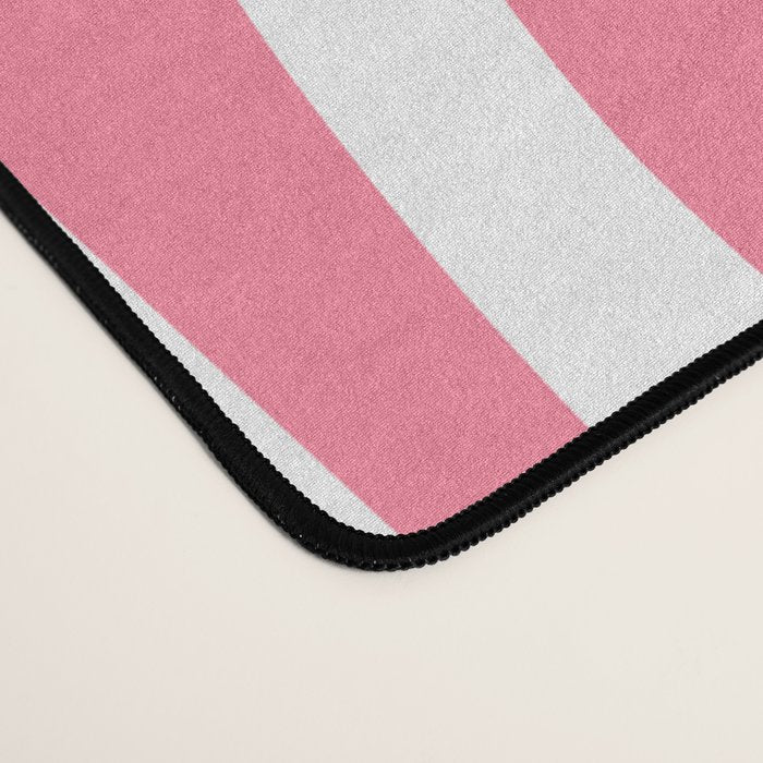 Mid Century Modern Abstract Lounge Pattern in Pink and White Desk Mat Gallery Image 4