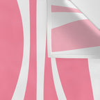 Mid Century Modern Abstract Lounge Pattern in Pink and White Wall Tapestry Gallery Image 3