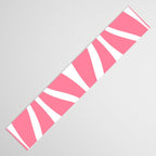 Mid Century Modern Abstract Lounge Pattern in Pink and White Table Runner Gallery Image 3