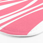 Mid Century Modern Abstract Lounge Pattern in Pink and White Bath Mat Gallery Image 3