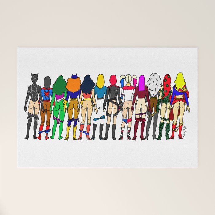 Superhero Butts - Girls Superheroine Butts LV Welcome Mat Gallery Image 1