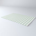 Grid Lines Green and White Geometric Pattern Rug Gallery Image 3