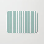 Classic Stripes XXXVII - Sage Green Bath Mat Gallery Image 1