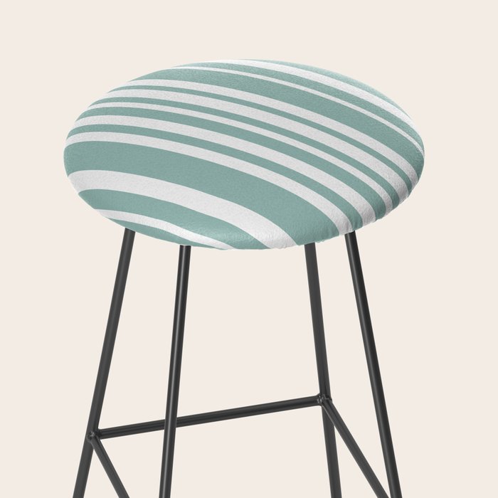 Classic Stripes XXXVII - Sage Green Stool Gallery Image 2