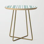 Classic Stripes XXXVII - Sage Green Side Table Gallery Image 1