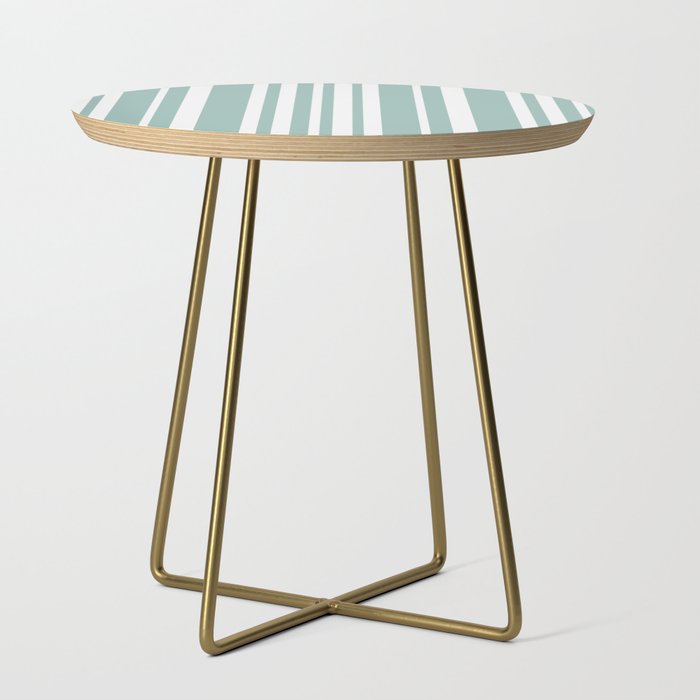 Classic Stripes XXXVII - Sage Green Side Table Gallery Image 1