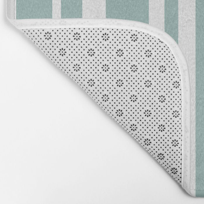 Classic Stripes XXXVII - Sage Green Bath Mat Gallery Image 2