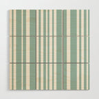 Classic Stripes XXXVII - Sage Green Wood Wall Art Gallery Image 1