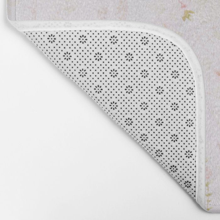 Parisian Shabby Chic Roses Vintage Wallpaper  Bath Mat Gallery Image 2