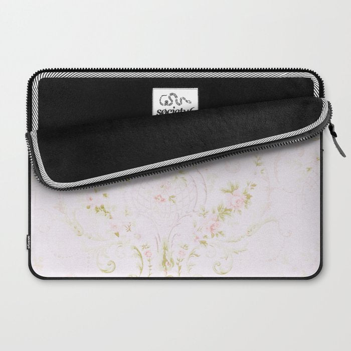 Parisian Shabby Chic Roses Vintage Wallpaper  Laptop Sleeve Gallery Image 2