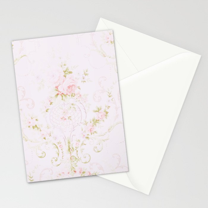 Parisian Shabby Chic Roses Vintage Wallpaper  Stationery Card Gallery Image 2