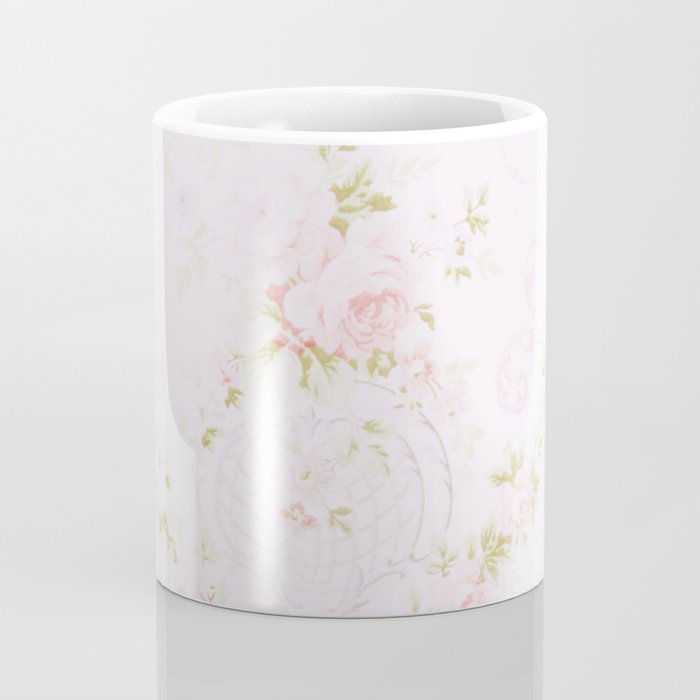 Parisian Shabby Chic Roses Vintage Wallpaper  Coffee Mug Gallery Image 4