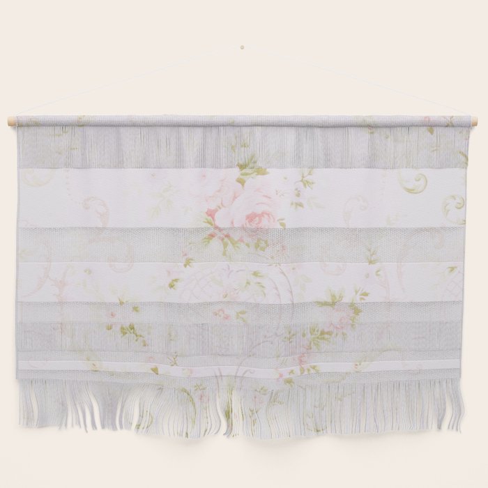 Parisian Shabby Chic Roses Vintage Wallpaper  Wall Hanging Gallery Image 1