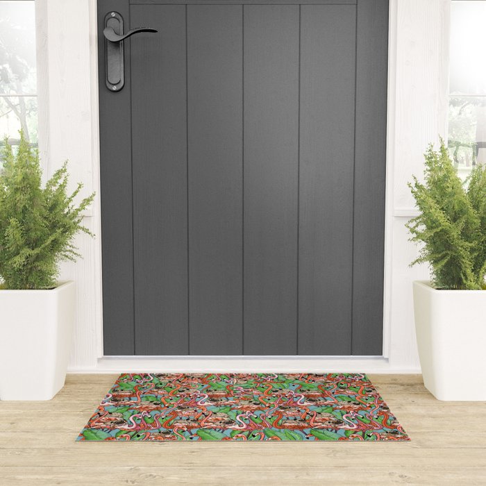 Flamingo Party Welcome Mat Gallery Image 3