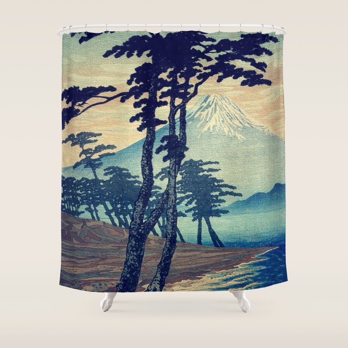 Late swimming after the floods in Hainsay Shower Curtain Gallery Image 1