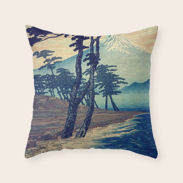 Late swimming after the floods in Hainsay Throw Pillow Gallery Image 1