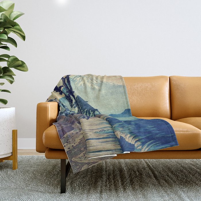 Late swimming after the floods in Hainsay Throw Blanket Gallery Image 1