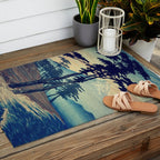 Late swimming after the floods in Hainsay Outdoor Rug Gallery Image 2