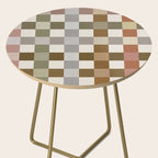 Harvest 2025 Cozy Autumn Plaid Rustic Fall Checkered Pattern Earthy Side Table Gallery Image 2