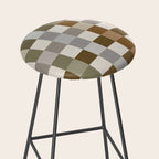 Harvest 2025 Cozy Autumn Plaid Rustic Fall Checkered Pattern Earthy Stool Gallery Image 2