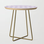 Lilac and white checkered Side Table Gallery Image 1