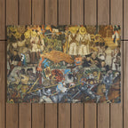 Diego Rivera Murals of the National Palace II Outdoor Rug Gallery Image 1