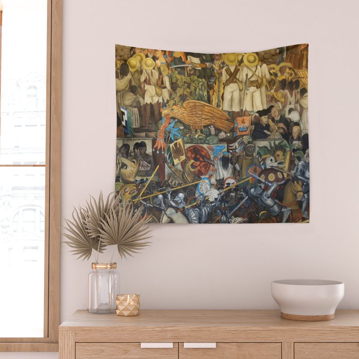 Diego Rivera Murals of the National Palace II Wall Tapestry Gallery Image 2