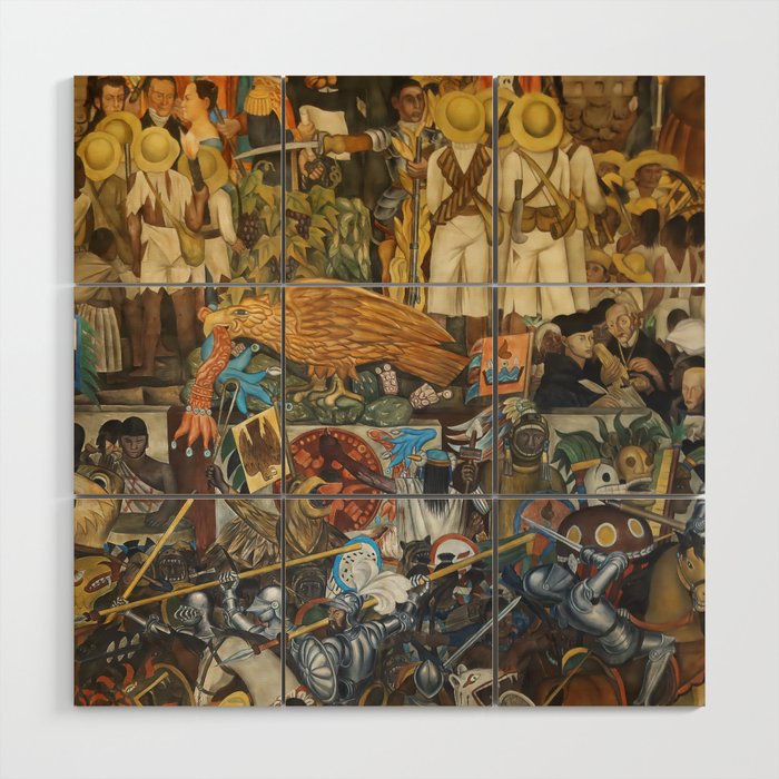 Diego Rivera Murals of the National Palace II Wood Wall Art Gallery Image 1