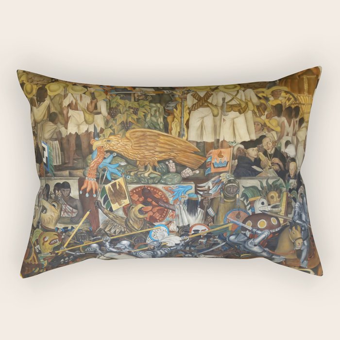 Diego Rivera Murals of the National Palace II Rectangular Pillow Gallery Image 2