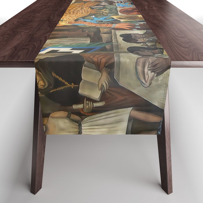 Diego Rivera Murals of the National Palace II Table Runner Gallery Image 1