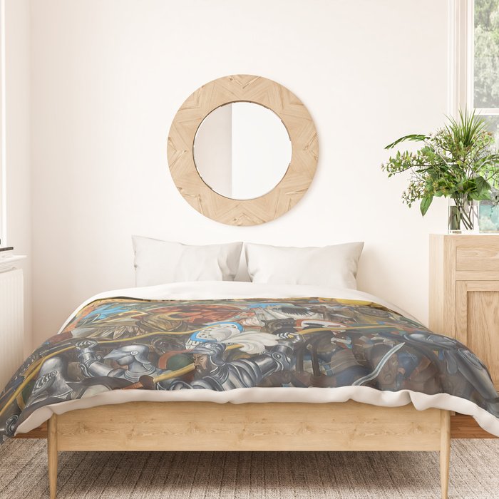 Diego Rivera Murals of the National Palace II Duvet Cover Gallery Image 3