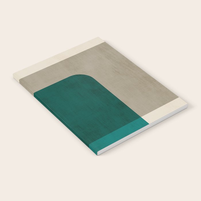 Orange Teal MCM Modern Minimalism Artwork Notebook Gallery Image 2