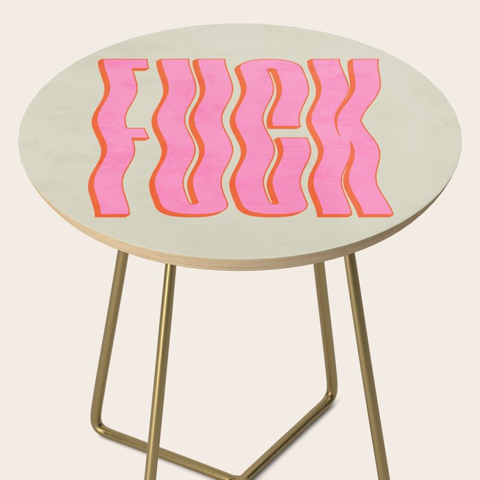 Favorite Word: Peach Wavy Edition Side Table Gallery Image 2