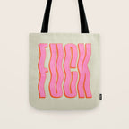 Favorite Word: Peach Wavy Edition Tote Bag Gallery Image 1
