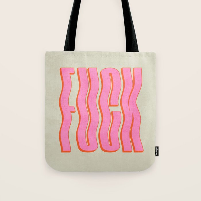 Favorite Word: Peach Wavy Edition Tote Bag Gallery Image 1