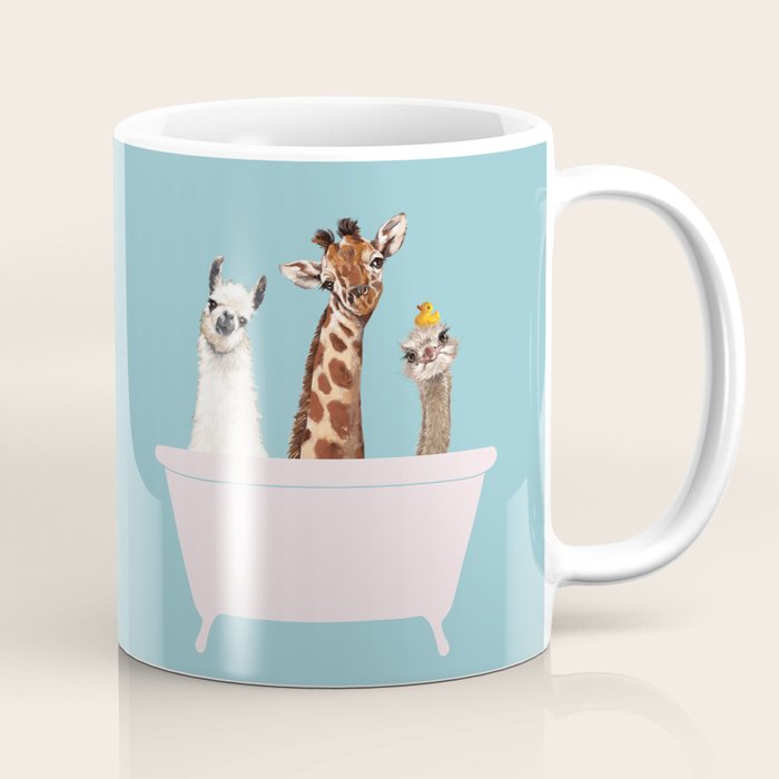Playful Gangs in Bathtub Blue Coffee Mug Gallery Image 1