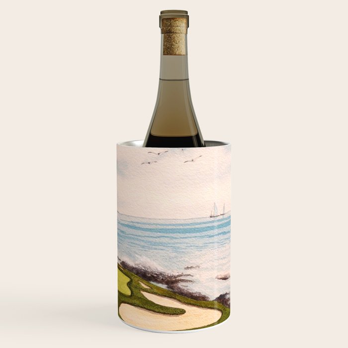 Pebble Beach Golf Course Signature Hole 7 Wine Chiller Gallery Image 3