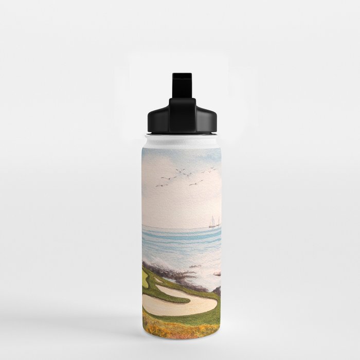 Pebble Beach Golf Course Signature Hole 7 Water Bottle Gallery Image 2